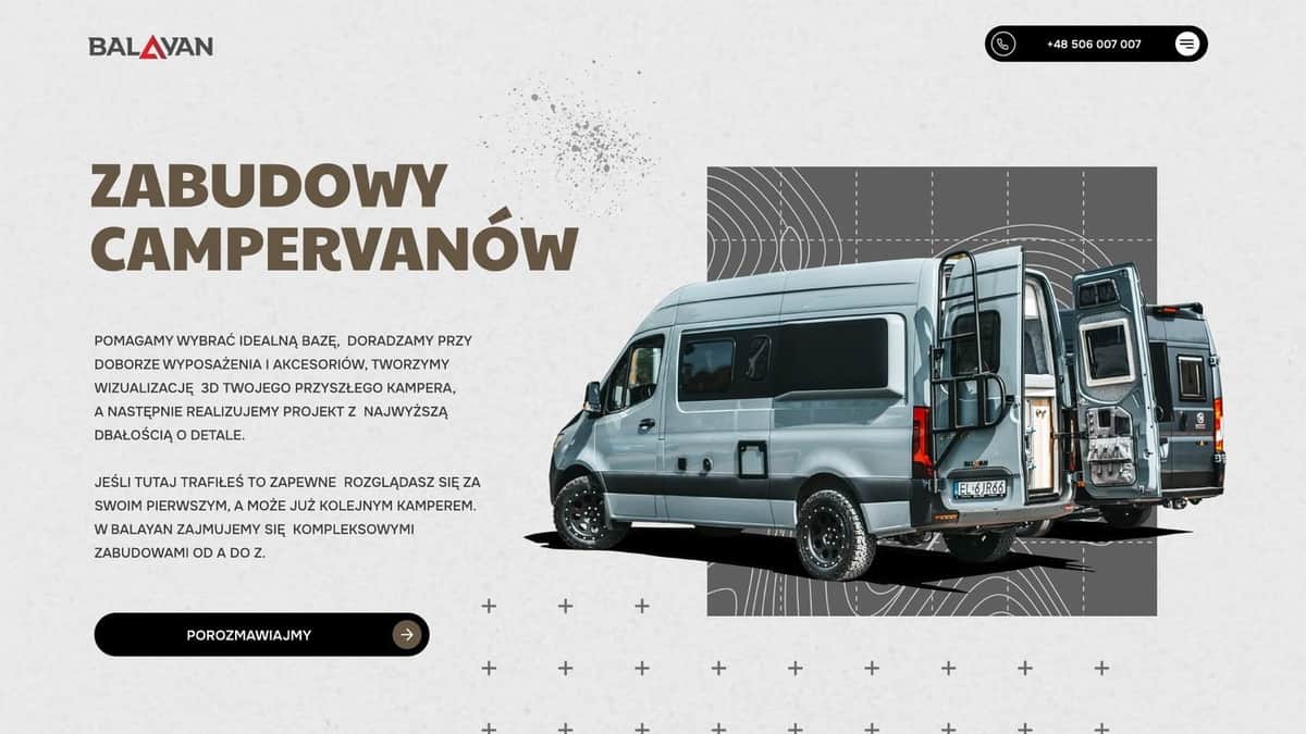 BALAYAN CAMPERY - Branding, identyfikacja wizualna,, strona internetowa
